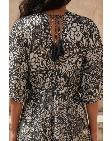 Roman Boho Floral V-Neck Maxi Dress