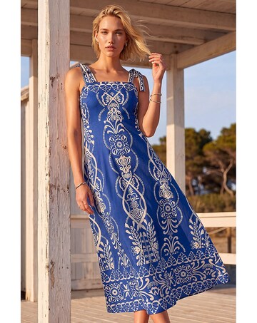 Roman Abstract Midi Dress