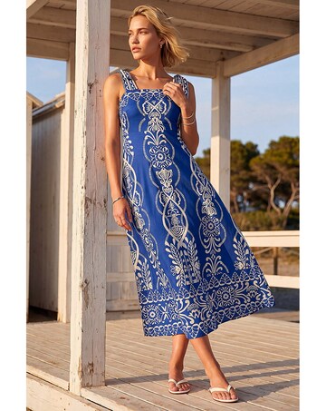 Roman Abstract Midi Dress