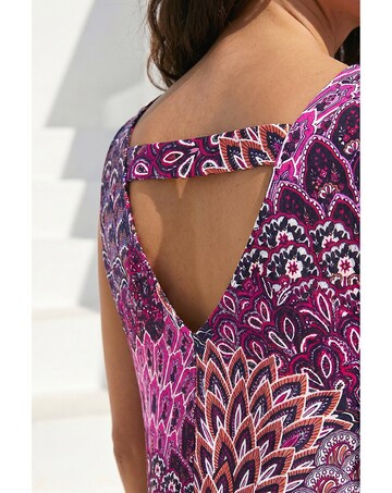 Roman Abstract Print Bar Back Vest