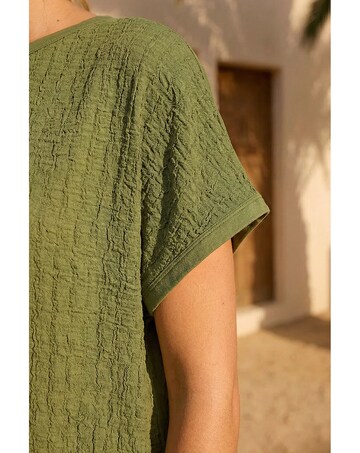 Roman Textured Stretch Tunic Top