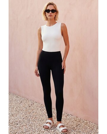 Roman Stretch Elastic Waist Leggings