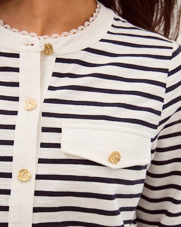 Monsoon Shania Stripe Jersey Top