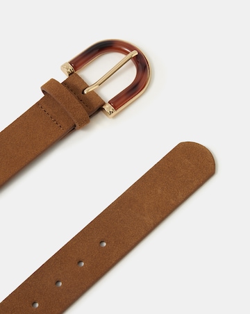 Accessorize Resin Buckle Suede Belt