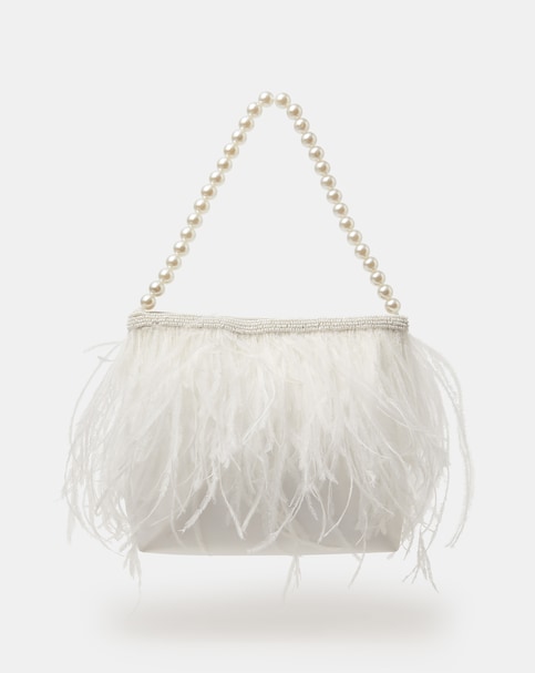 Accessorize Feather Beaded Bridal Bag