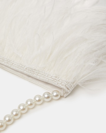 Accessorize Feather Beaded Bridal Bag