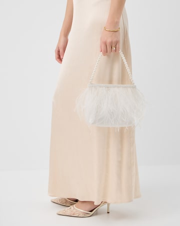 Accessorize Feather Beaded Bridal Bag