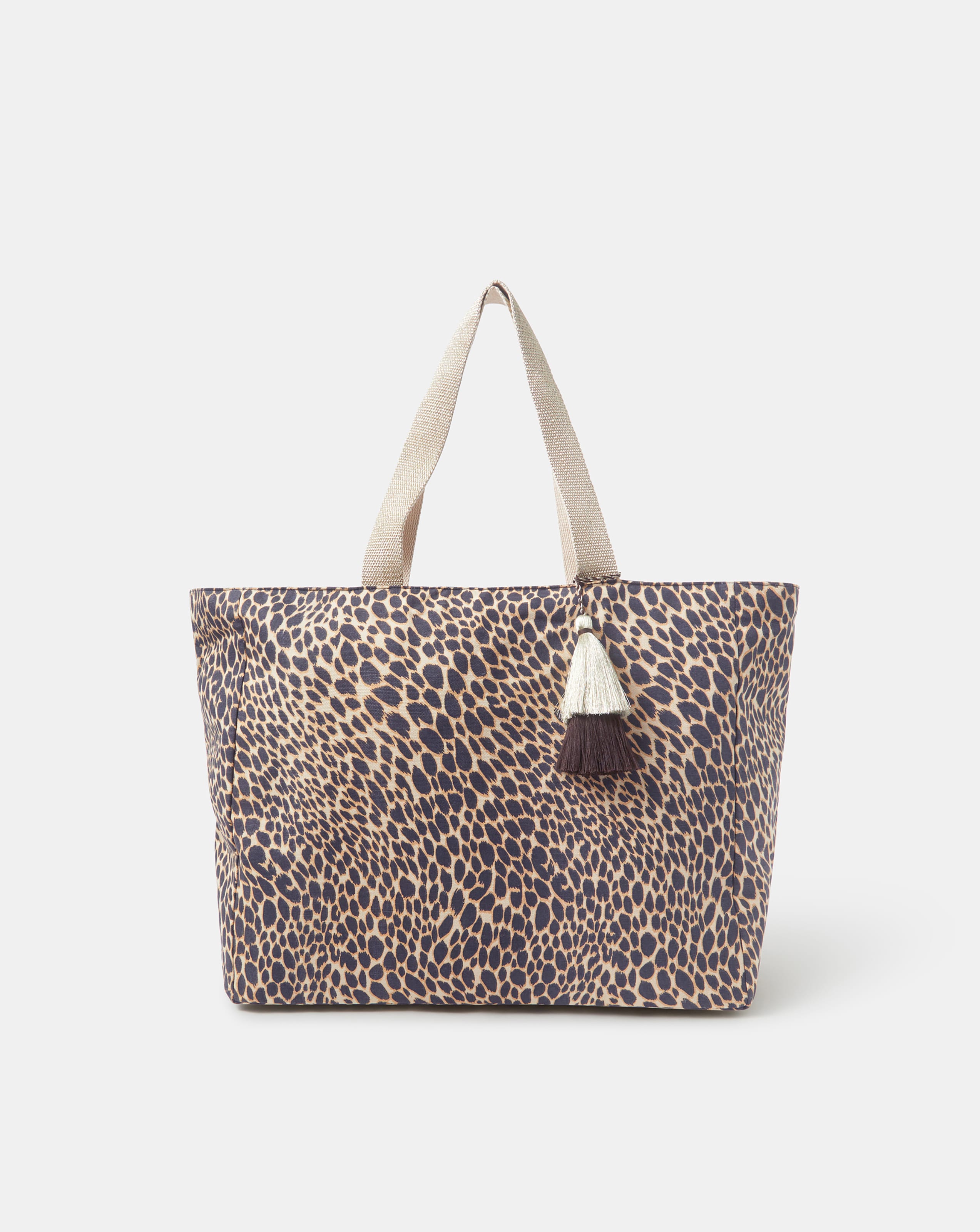 New In - Accessorize Leopard Print Beach Tote Bag