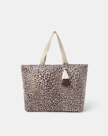 Accessorize Leopard Print Beach Tote Bag