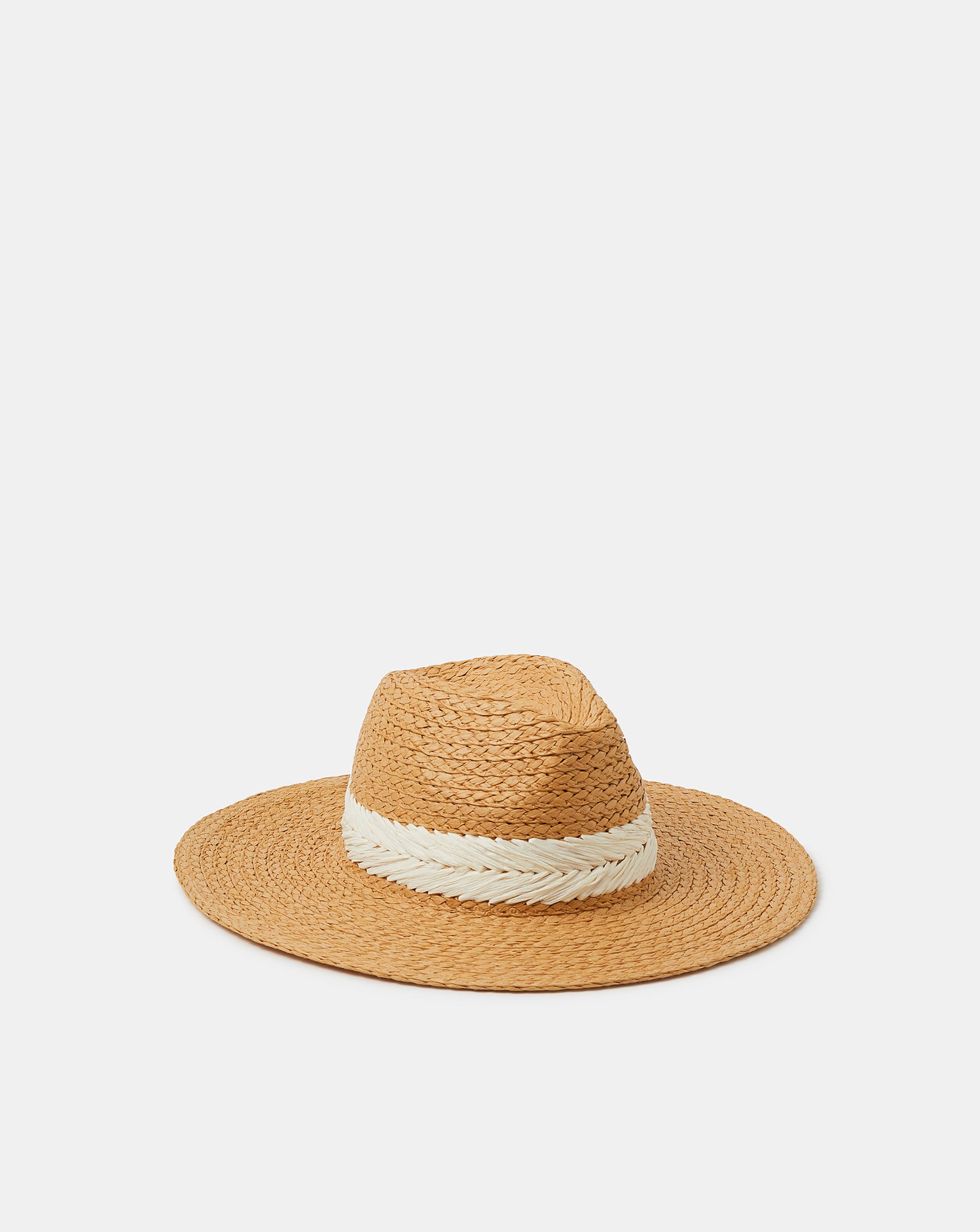 New In - Accessorize Chevron Braided Fedora Hat