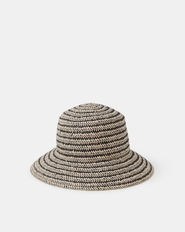 Accessorize Mono Straw Bucket Hat