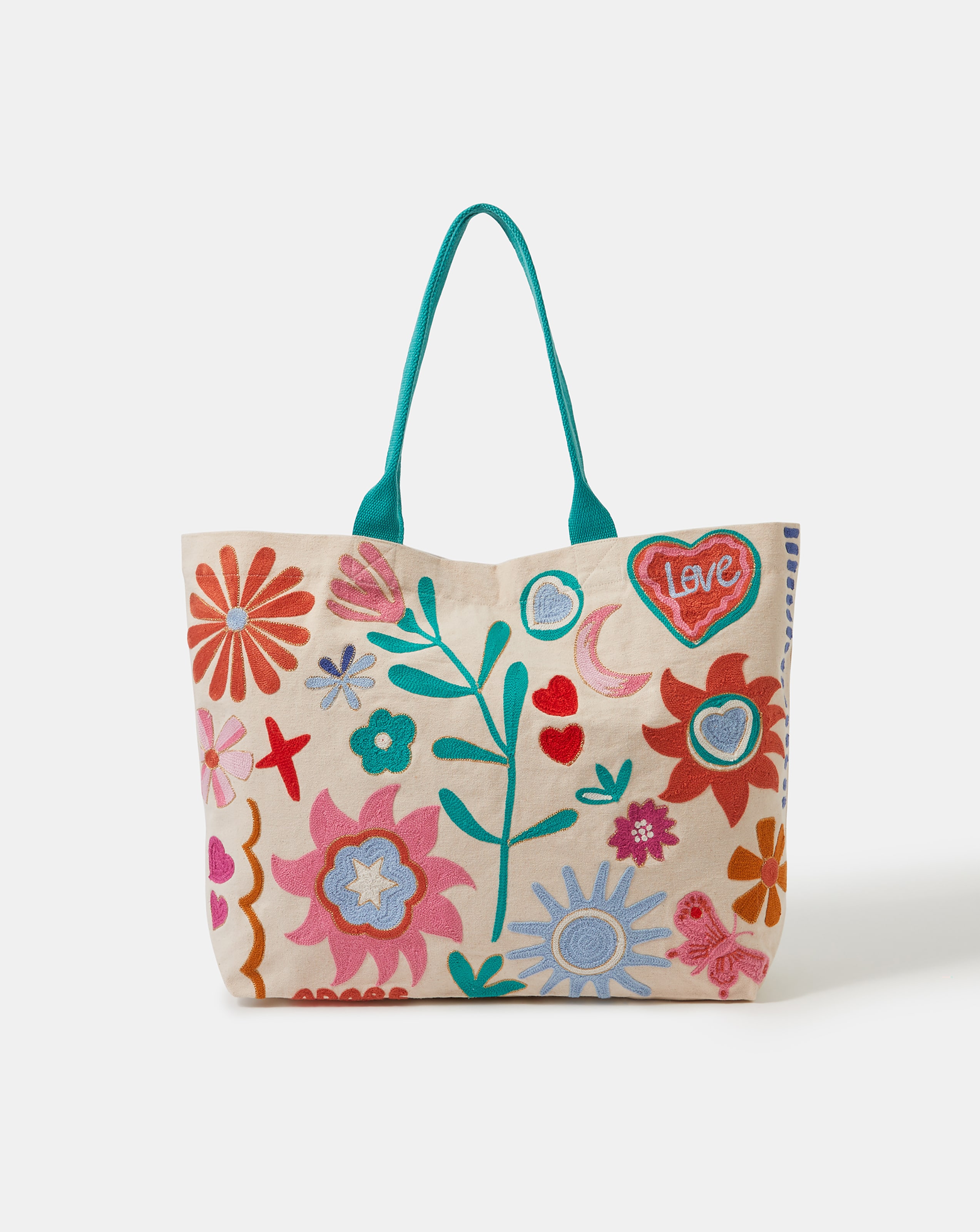 New In - Accessorize Floral Embroidered Shopper