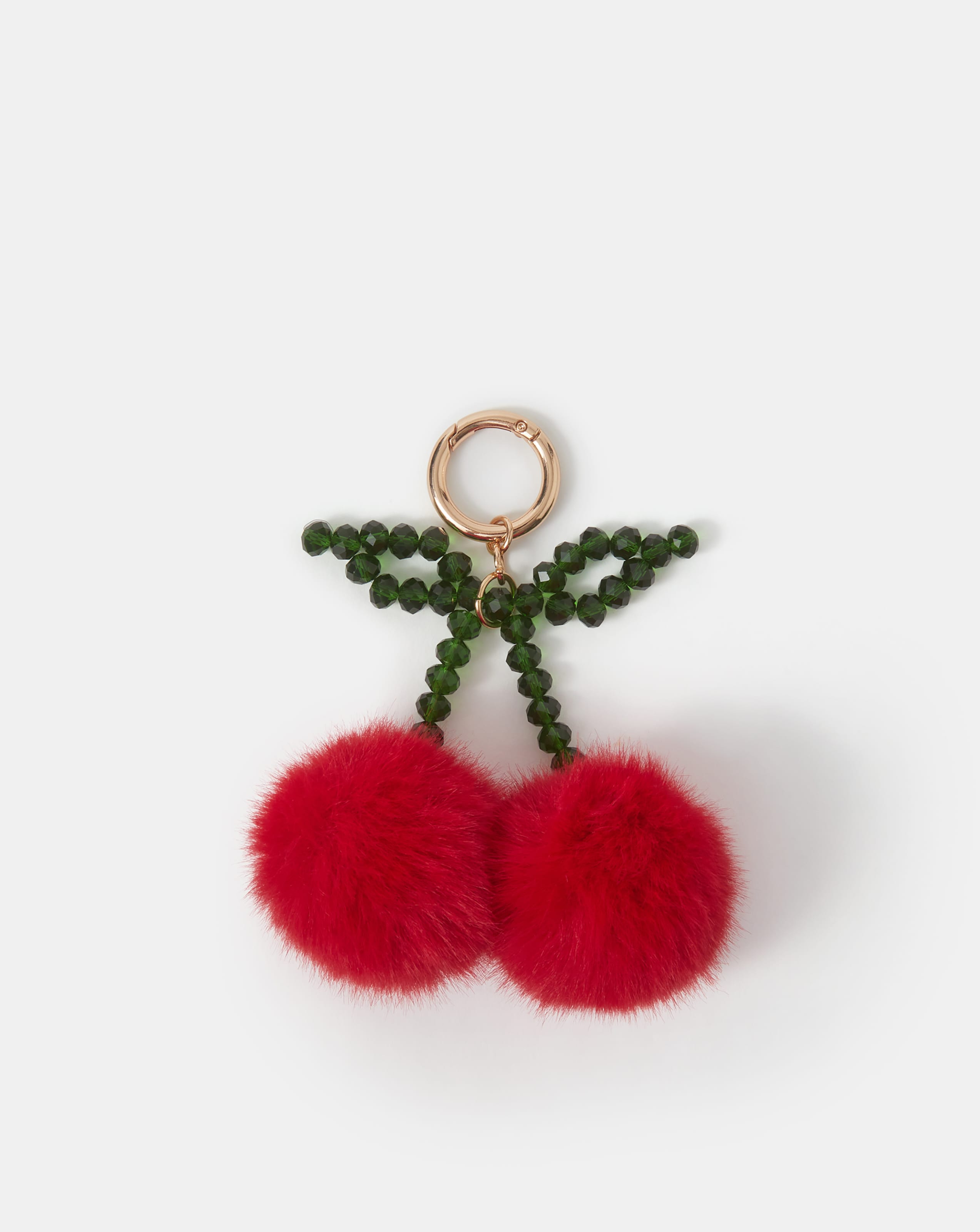 New In - Accessorize Cherry Pom Bag Charm