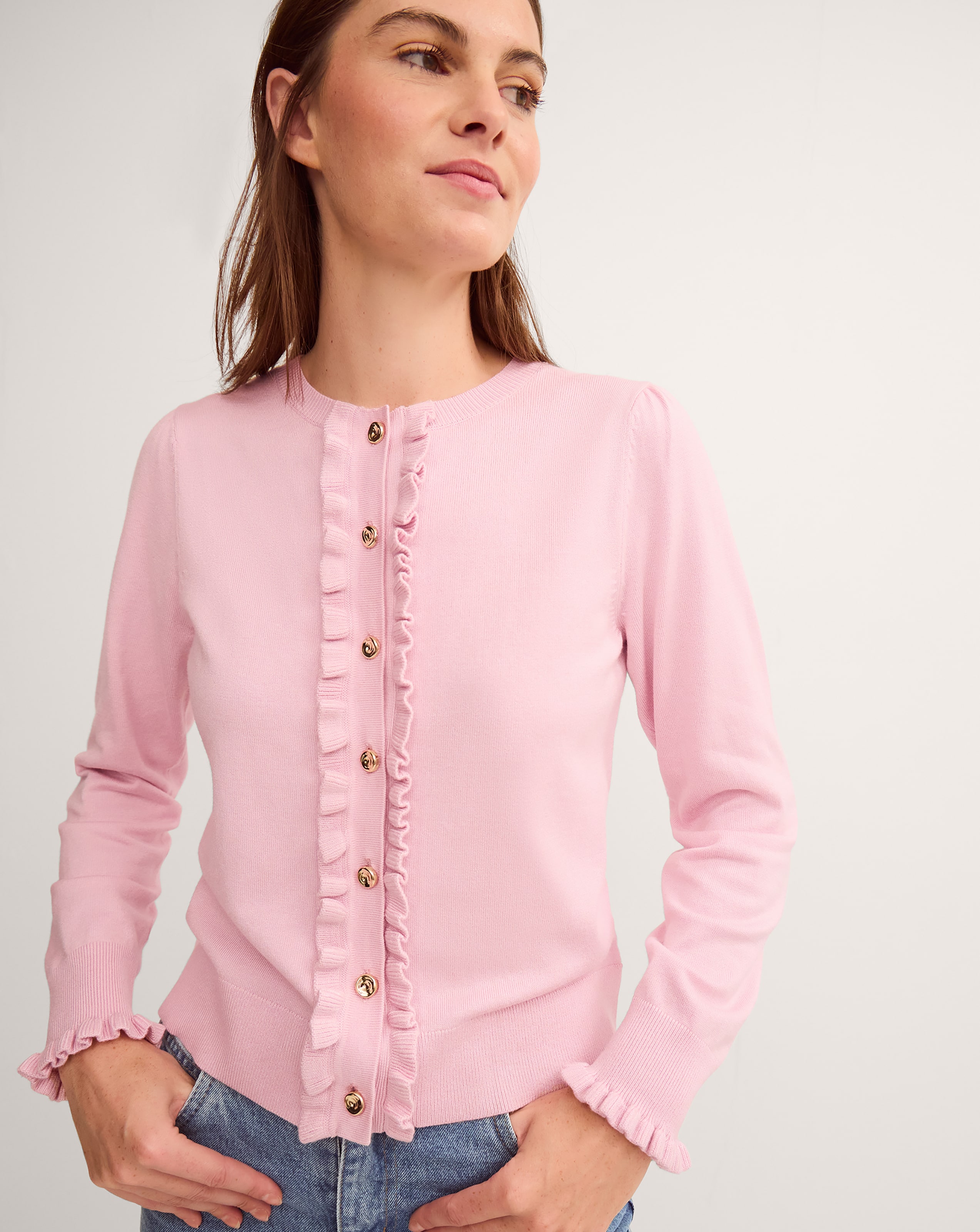 New In - Monsoon Ruby Frill Cardigan