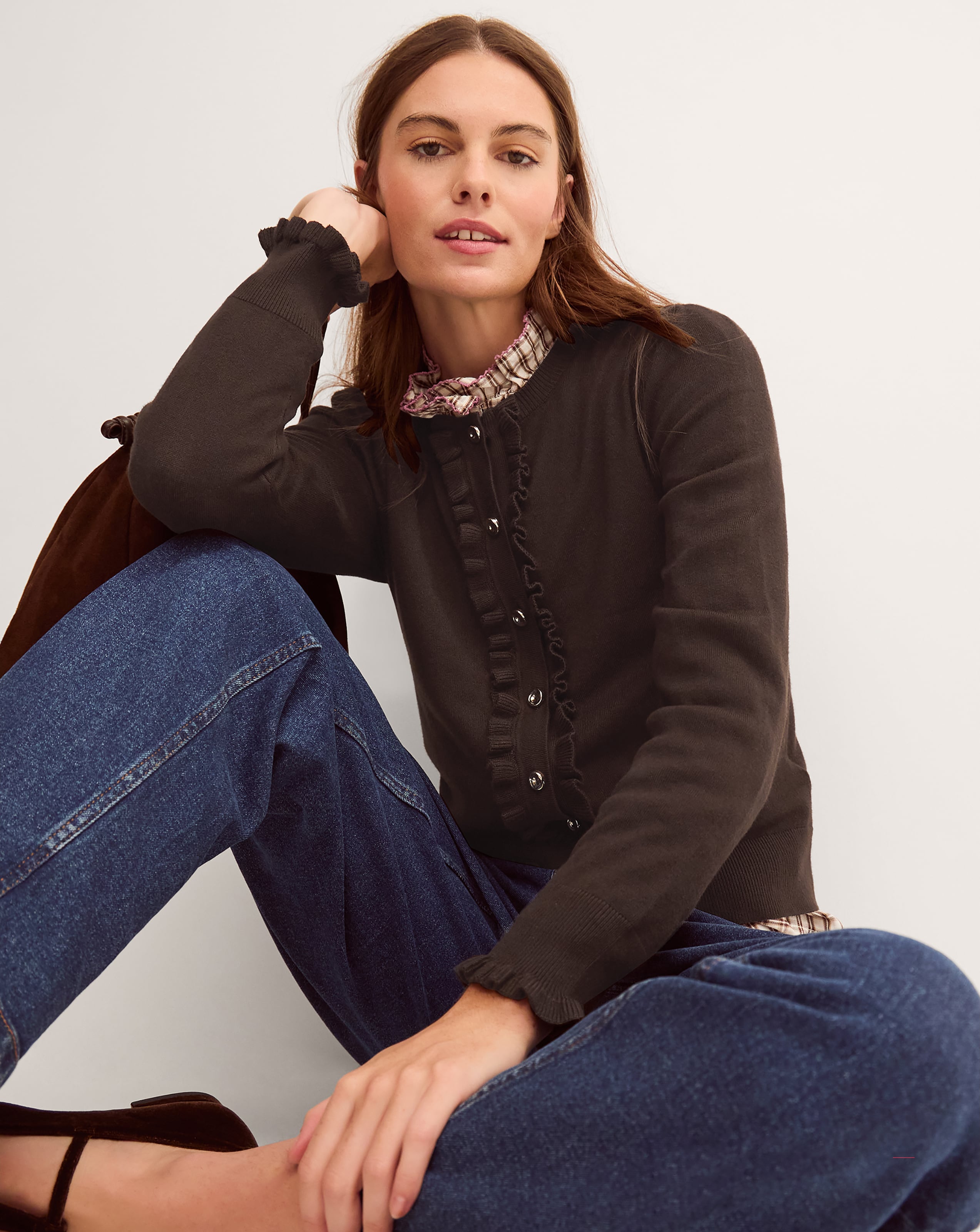 New In - Monsoon Ruby Frill Cardigan
