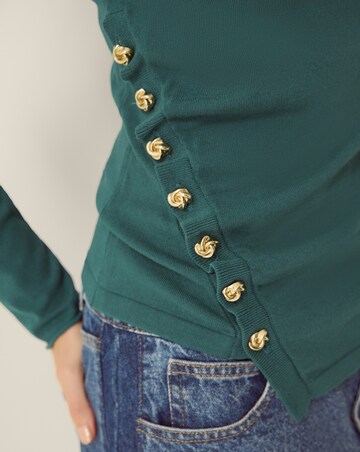 Monsoon Renee Button Ruched Jumper