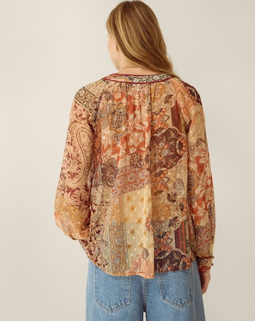 Monsoon Evelina Sheer Floral Print Top