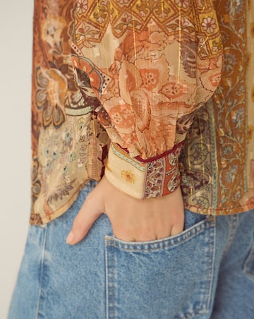 Monsoon Evelina Sheer Floral Print Top