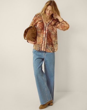 Monsoon Evelina Sheer Floral Print Top