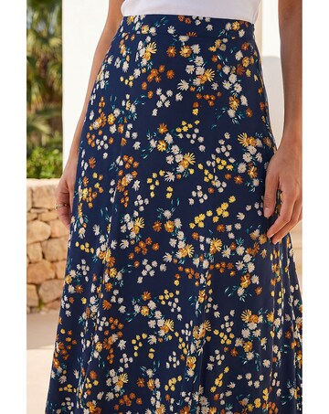 Roman Ditsy Floral Elastic Waist Skirt