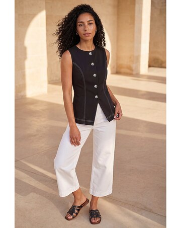 Roman Contrast Stitch Waistcoat