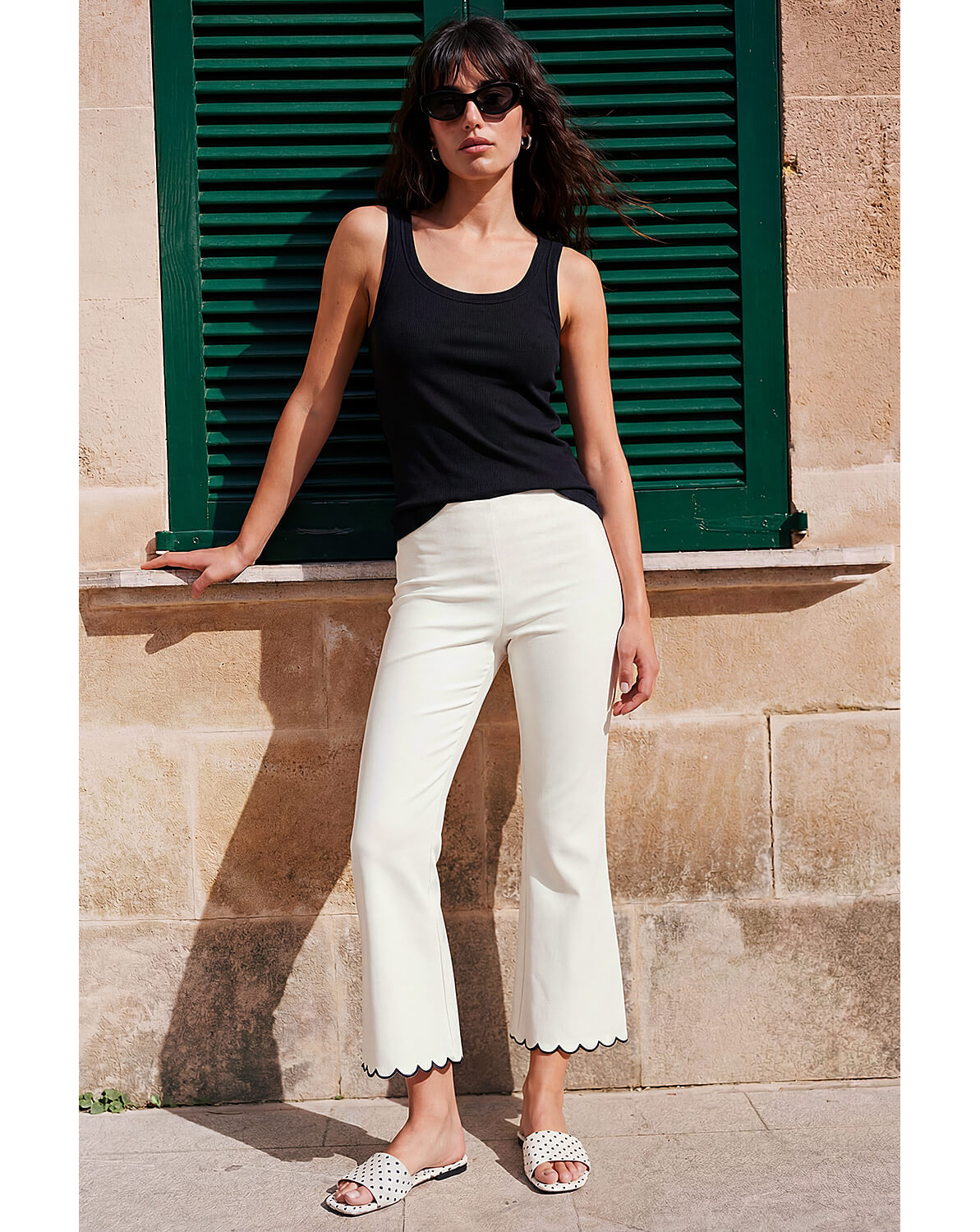 New In - Roman Cropped Stretch Flared Trouser