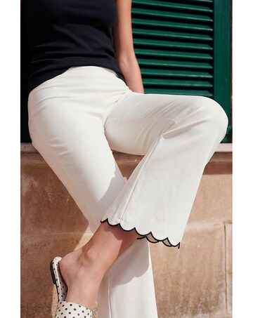Roman Cropped Stretch Flared Trouser