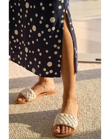 Roman Spot Print Stretch Maxi Skirt