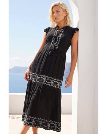 Roman Petite Embroidered Dress