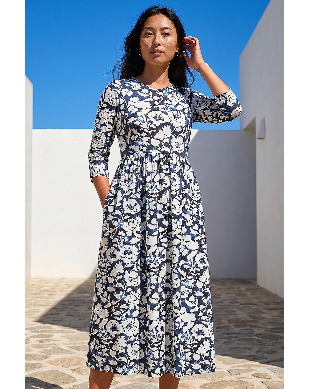 New In - Roman Petite Floral Midi Dress