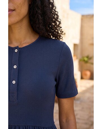 Roman Buttoned Pocket Stretch Midi Dress