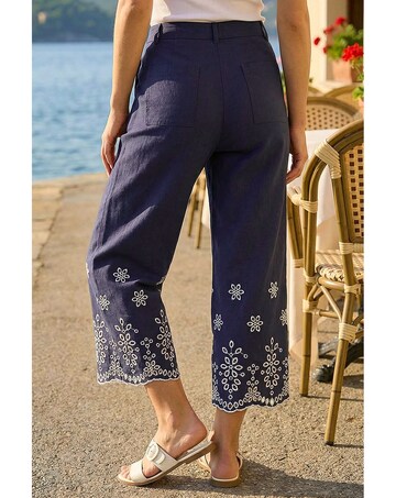 Roman Broderie Cotton Culottes