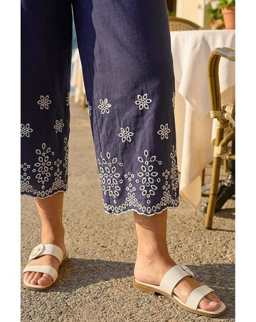 Roman Broderie Cotton Culottes