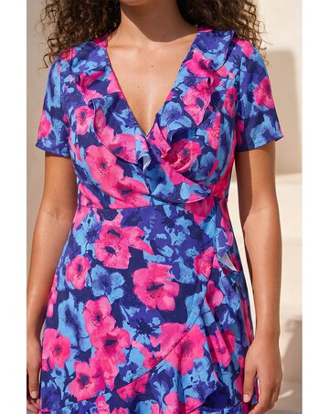 Roman Petite Floral Wrap Dress