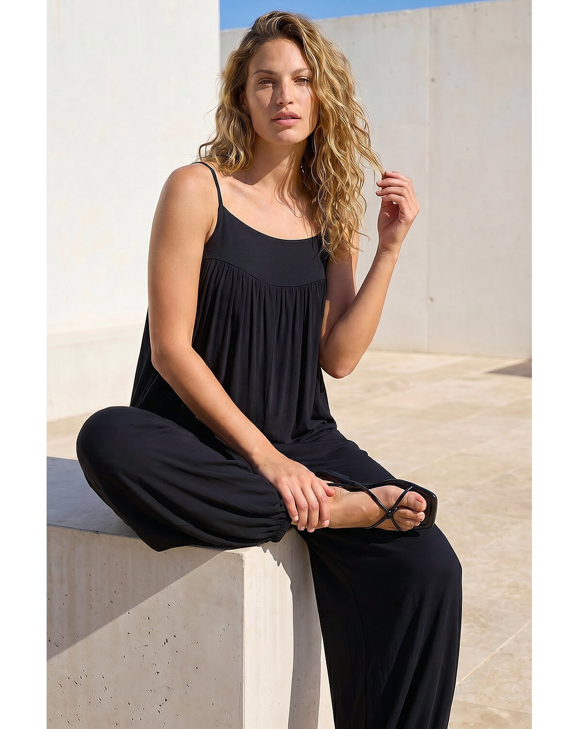 New In - Roman Strappy Full Length Jumpsuit