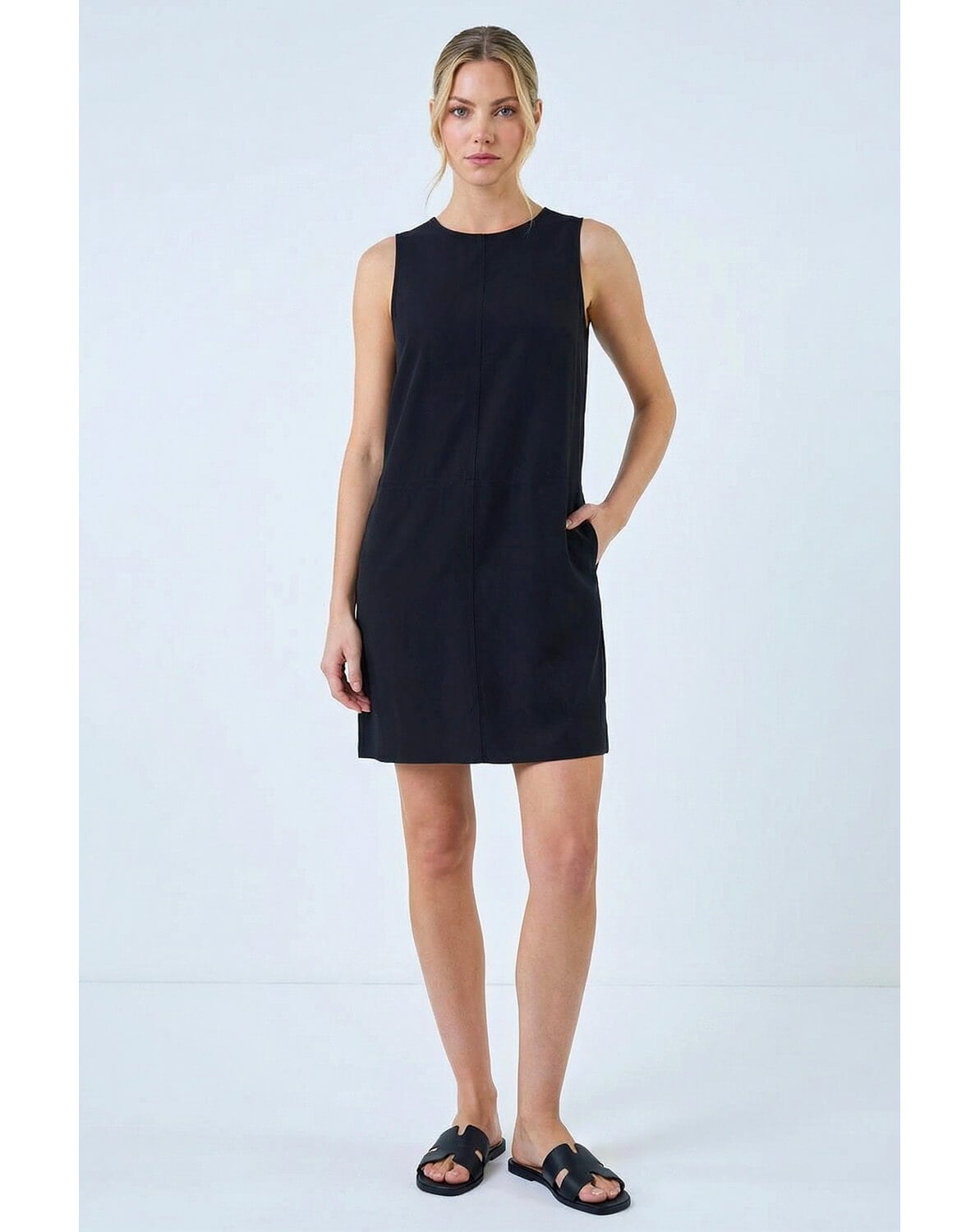 New In - Roman Seam Detail Pocket Shift Dress
