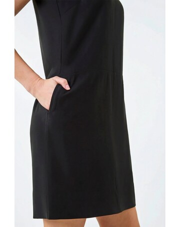 Roman Seam Detail Pocket Shift Dress