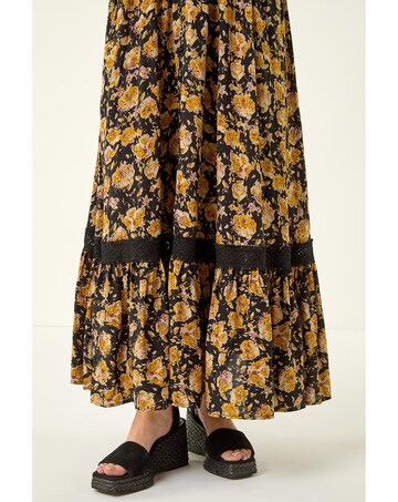 Roman Floral Buttoned Maxi Dress