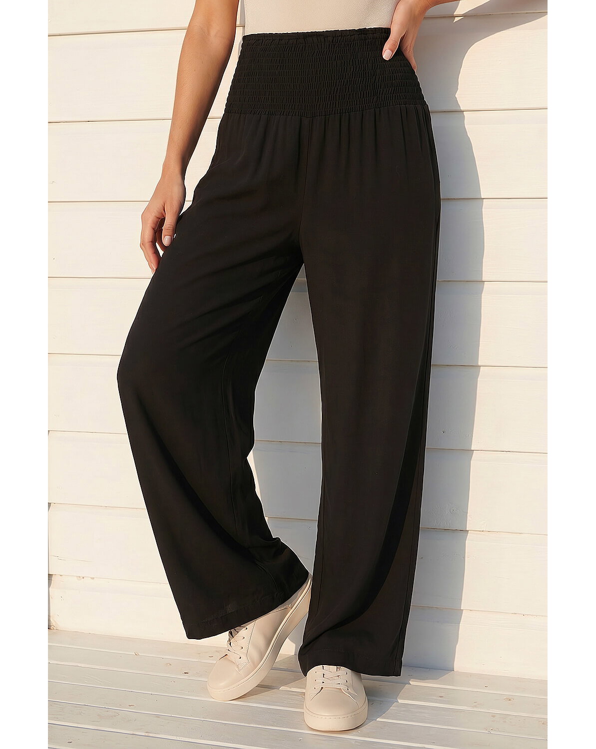 New In - Roman Shirred Wide Leg Trouser