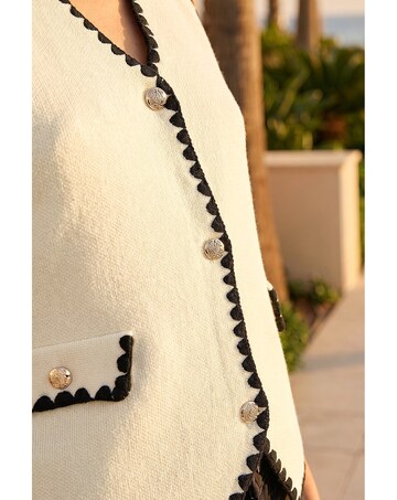 Roman Dusk Contrast Knit Waistcoat