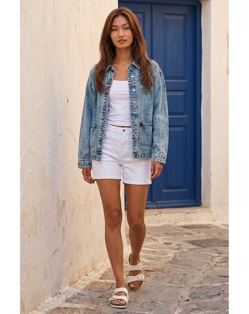 Roman Denim Button Front Pocket Jacket