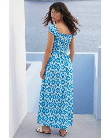 Roman Aztec Bardot Dress