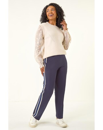 Roman Petite Side Stripe Ponte Trouser