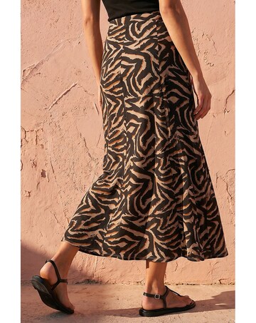 Roman Abstract Animal Print A-Line Skirt