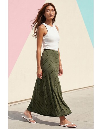 Roman Polka Dot Midi Skirt