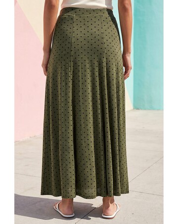 Roman Polka Dot Midi Skirt
