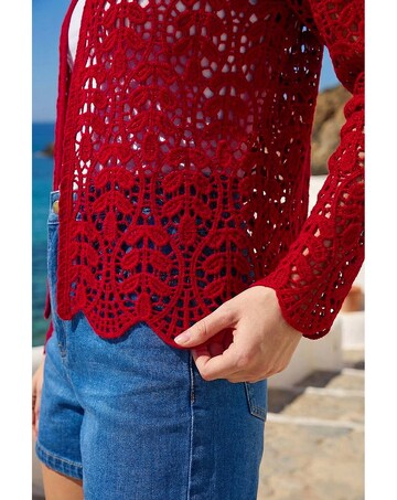 Roman Crochet Edge To Edge Cardigan