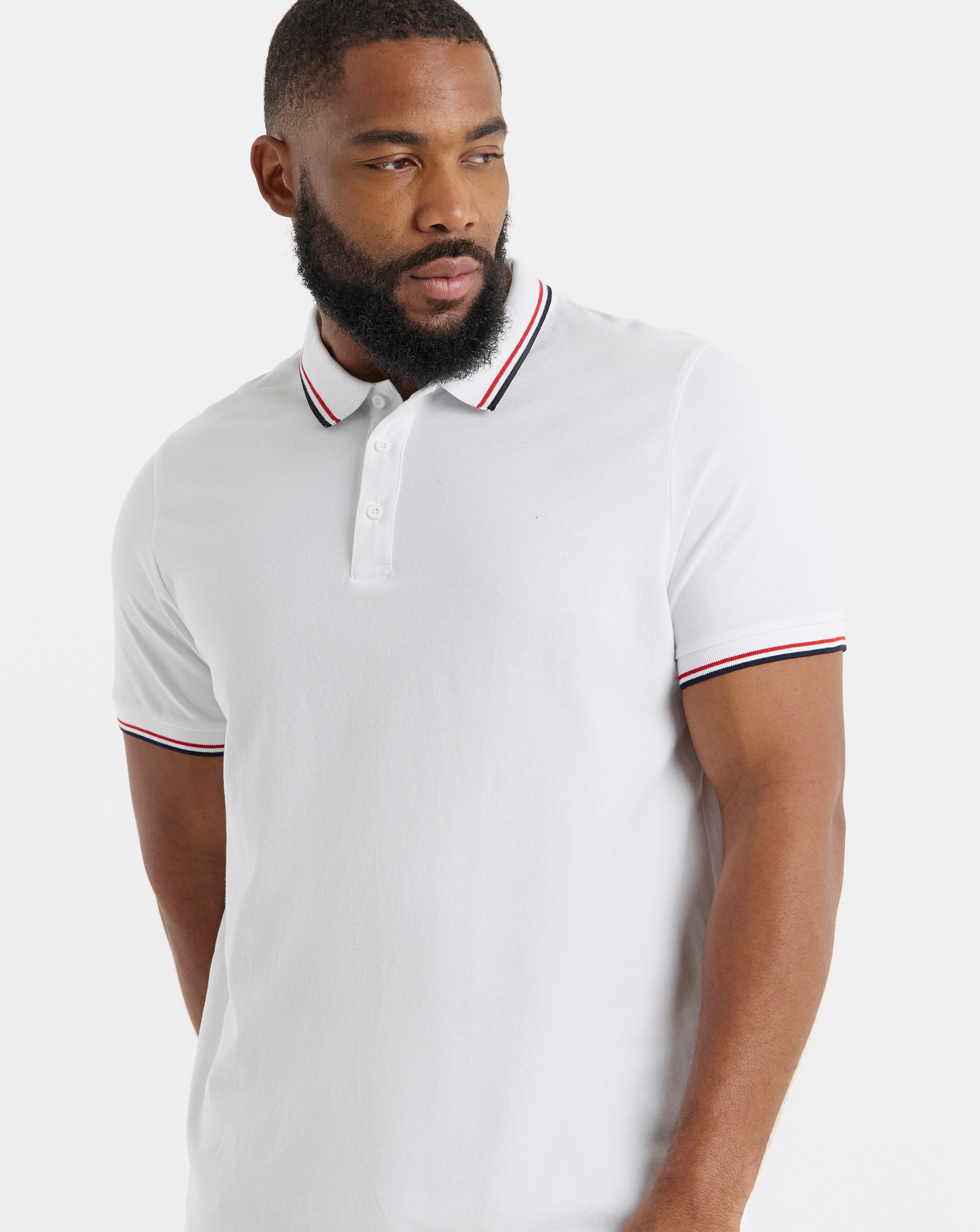 Pure Cotton Pique Tipped Polo