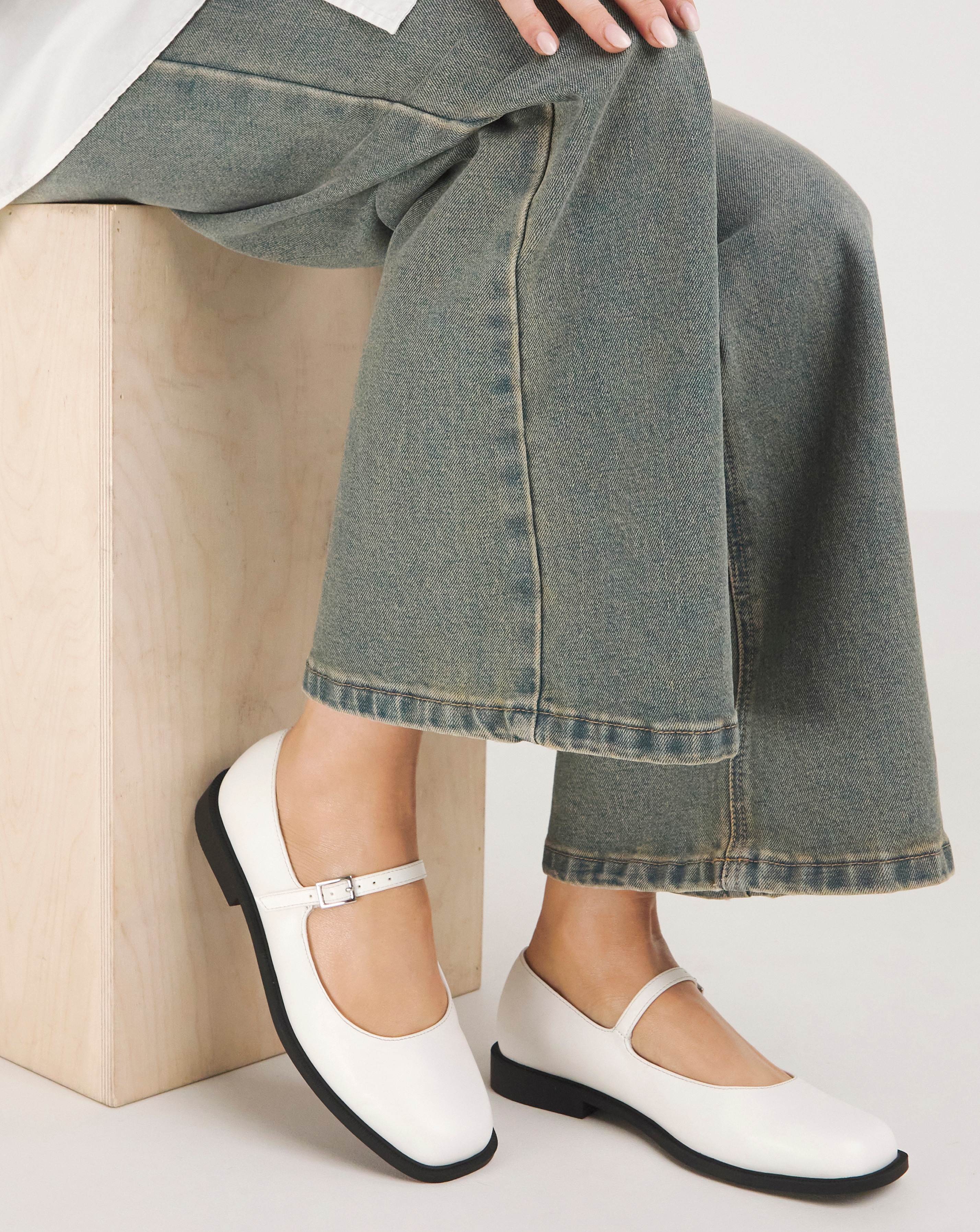 Mary Jane Shoes Ex Wide Fit