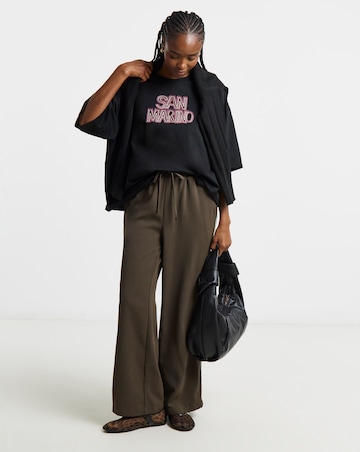 Black San Marino Embroidered Graphic T-Shirt